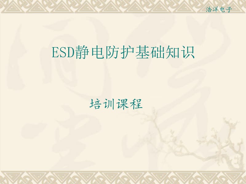 ESD静电防护知识培训.ppt_第1页