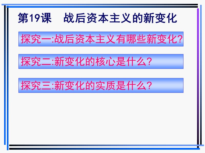 高中人教版必修二第19课战后资本主义国家的新变化.ppt_第1页