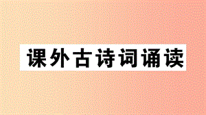 九年級(jí)語(yǔ)文下冊(cè) 第三單元《課外古詩(shī)詞誦讀》習(xí)題課件 新人教版.ppt