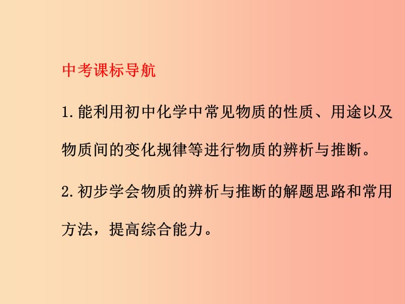 山西省2019届中考化学复习 专题八 物质的辨析与推断课件.ppt_第2页