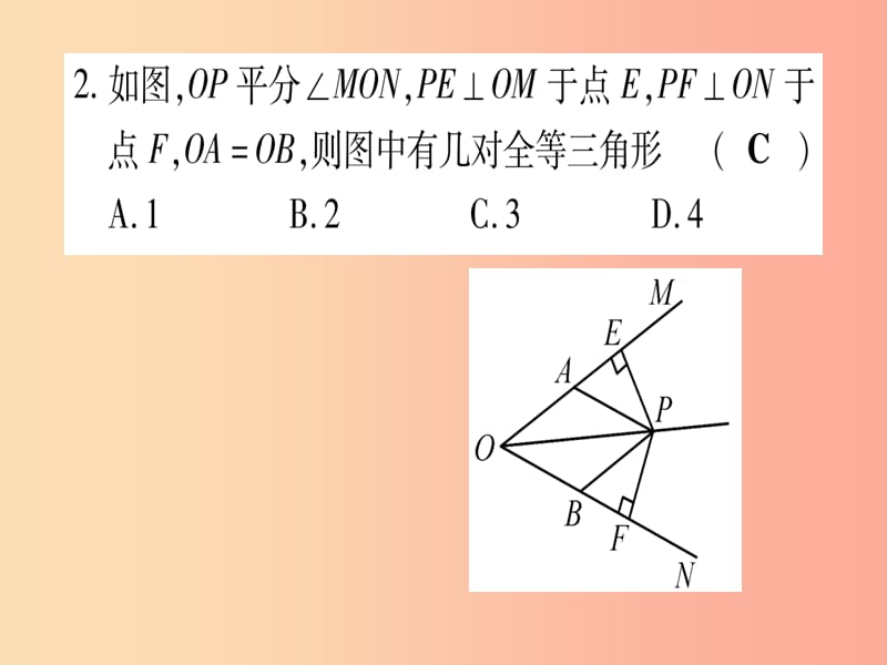 （云南专用）2019中考数学 第一轮 考点系统复习 第4章 三角形 第4节 全等三角形作业课件.ppt_第3页