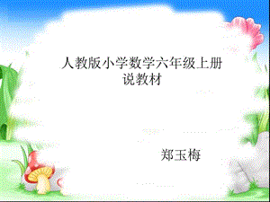 人教版小學(xué)數(shù)學(xué)六年級上冊 說教材.ppt