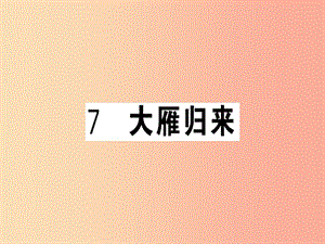 （貴州專版）2019春八年級語文下冊 第二單元 7 大雁歸來習題課件 新人教版.ppt