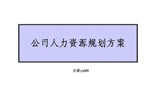 公司2012人力資源規(guī)劃方案.ppt