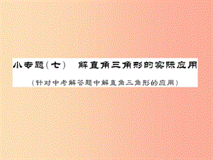 （新課標(biāo)）2019中考數(shù)學(xué)復(fù)習(xí) 小專題（七）解直角三角形的實(shí)際應(yīng)用（正文）課件.ppt