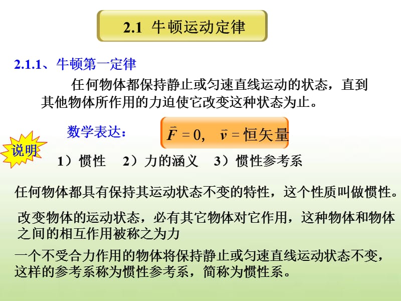 大学物理学上册(中国石油大学出版社)第二章.ppt_第2页