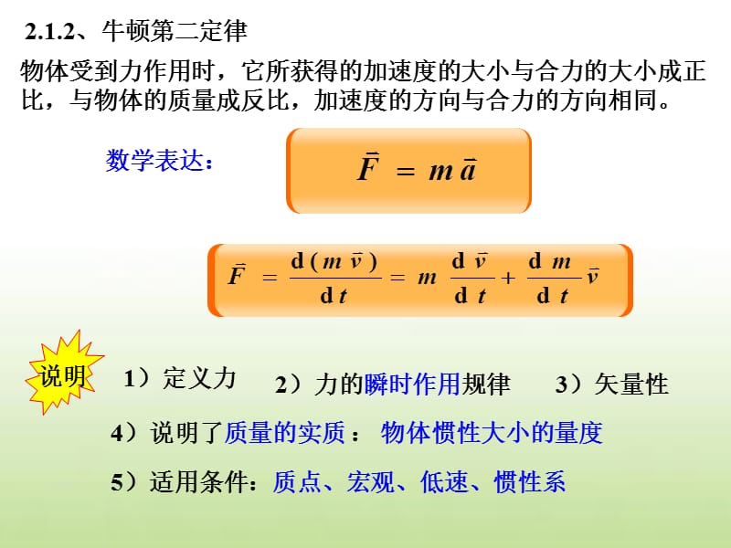 大学物理学上册(中国石油大学出版社)第二章.ppt_第3页