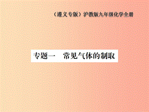 （遵義專版）2019年秋九年級化學(xué)全冊 專題1 常見氣體的制取課件 滬教版.ppt