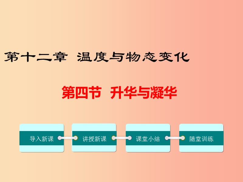 九年级物理全册 第十二章 第四节 升华与凝华课件 （新版）沪科版.ppt_第1页