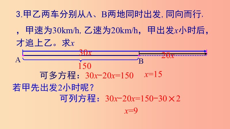 2019年秋七年级数学上册第3章一元一次方程3.4一元一次方程模型的应用课件新版湘教版.ppt_第3页