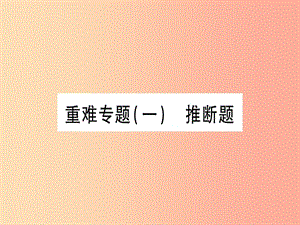 （甘肅專用）2019中考化學(xué) 重難點(diǎn)專題（一）推斷題（提分精練）課件.ppt