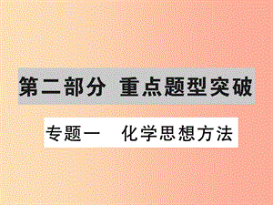 2019中考化學(xué)一輪復(fù)習(xí) 第二部分 重點(diǎn)題型突破 專題一 化學(xué)思想方法（精練）課件.ppt