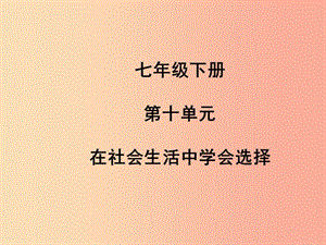 （聊城專版）2019年中考道德與法治總復(fù)習(xí) 七下 第十單元 在社會(huì)生活中學(xué)會(huì)選擇課件.ppt