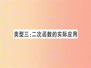 （湖北專(zhuān)用版）2019版中考數(shù)學(xué)總復(fù)習(xí) 第二輪 專(zhuān)項(xiàng)突破3 實(shí)際應(yīng)用與方案設(shè)計(jì) 類(lèi)型3 二次函數(shù)的實(shí)際應(yīng)用實(shí)用.ppt