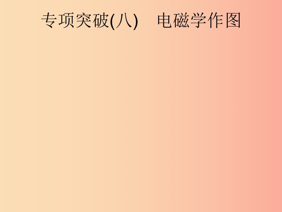 （課標(biāo)通用）安徽省2019年中考物理總復(fù)習(xí) 第一編 知識方法固基 專項突破8 電磁學(xué)作圖課件.ppt_第1頁