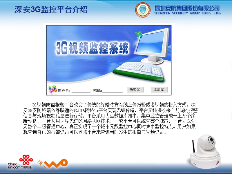中国联通3G监控平台介绍、3G看家、3g眼、手机看家.ppt_第3页