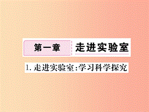 2019年八年級物理上冊 第一章 第1節(jié) 走進實驗室 學習科學探究習題課件（新版）教科版.ppt