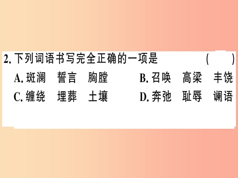 （贵州专版）2019春七年级语文下册 第二单元 7 土地的誓言习题课件 新人教版.ppt_第3页