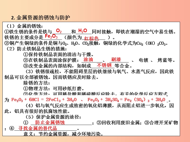 山西省2019届中考化学复习 课时12 金属资源的利用和保护课件.ppt_第2页