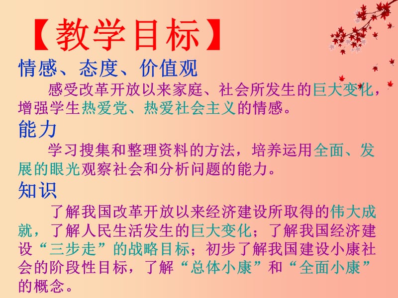 江西省九年级政治全册 第二单元 财富论坛 第四课 走向小康课件 教科版.ppt_第2页