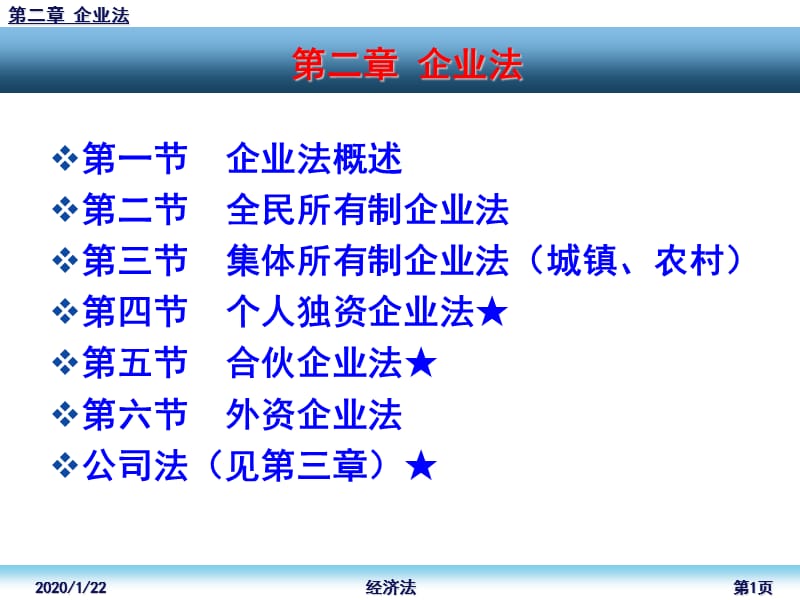 企业法：个人独资和合伙企业.ppt_第1页