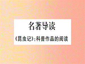 （河北專用）2019年八年級語文上冊 第五單元 名著導(dǎo)讀《昆蟲記》科普作品的閱讀習(xí)題課件 新人教版.ppt