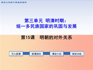 七年級歷史下冊 第三單元 明清時(shí)期：統(tǒng)一多民族國家的鞏固與發(fā)展 第15課 明朝的對外關(guān)系教學(xué)課件 新人教版.ppt