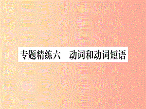 （課標版）2019年中考英語準點備考 專題精練六 動詞和動詞短語課件.ppt