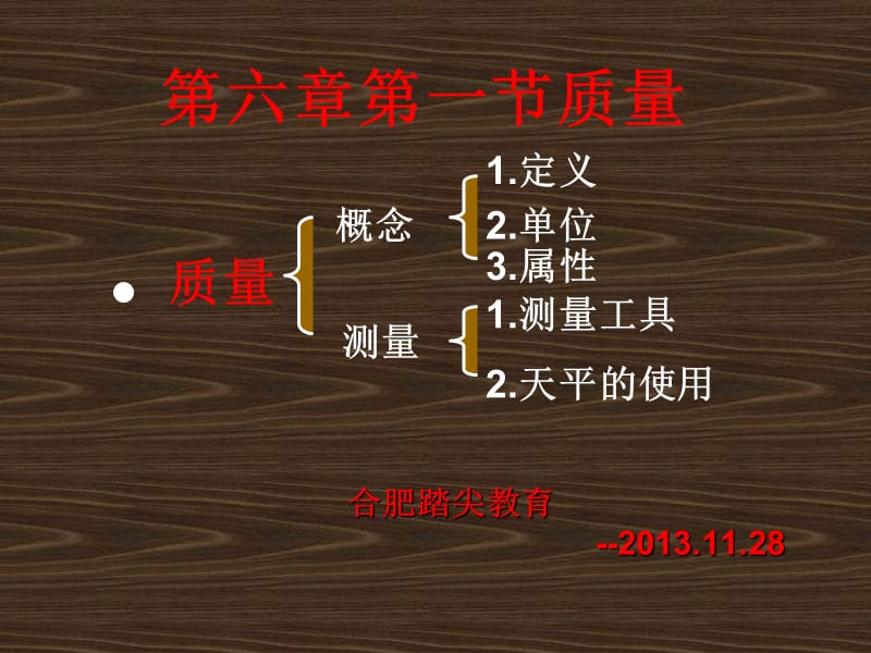 合肥踏尖教育初二物理第六章质量和密度1质量.ppt_第1页