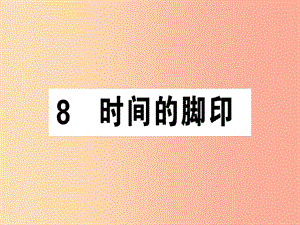 （廣東專版）2019春八年級語文下冊 第二單元 8 時間的腳印習(xí)題課件 新人教版.ppt