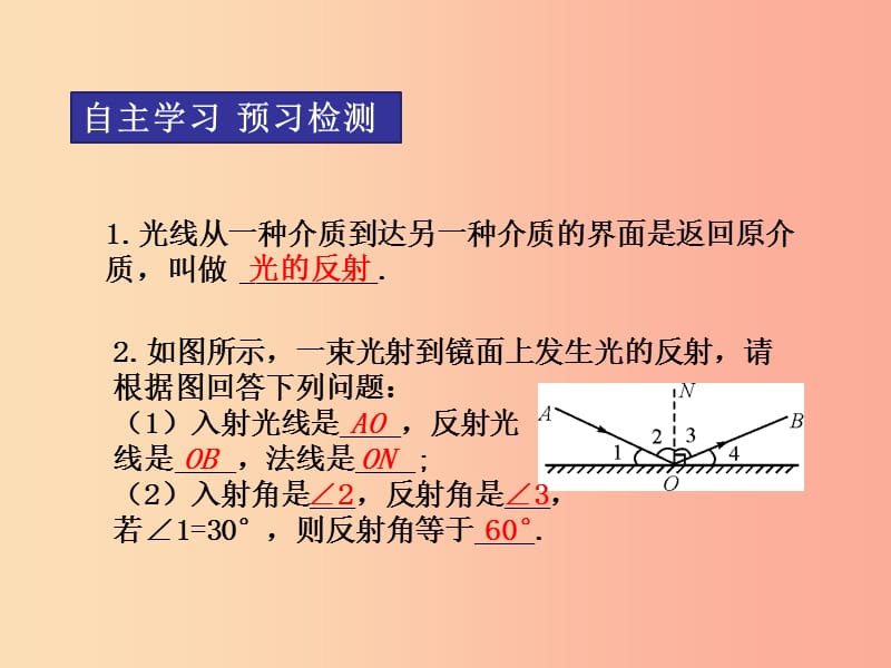 2019年八年级物理上册 第四章 第2节 光的反射课件 新人教版.ppt_第2页