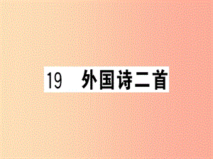 （貴州專版）2019春七年級語文下冊 第五單元 19 外國詩二首習(xí)題課件 新人教版.ppt