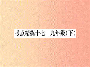 （課標(biāo)版）2019年中考英語準點備考 第一部分 教材系統(tǒng)復(fù)習(xí) 考點精練十七 九下 Unit 5課件.ppt