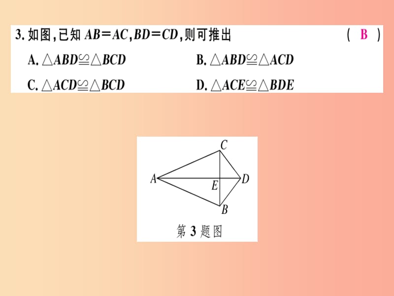 湖北专版八年级数学上册第十二章全等三角形检测卷习题讲评课件 新人教版.ppt_第3页