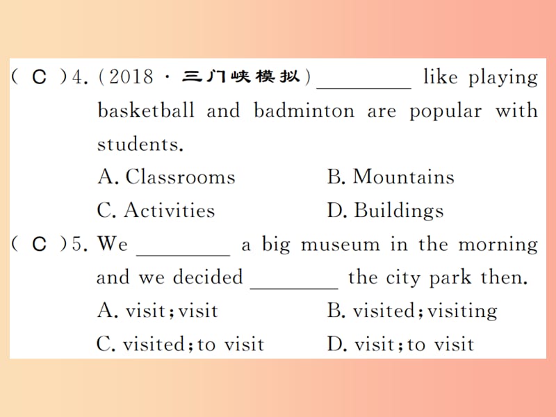 （河南专用）八年级英语上册 Unit 1 Where did you go on vacation Self Check新人教 新目标版.ppt_第3页