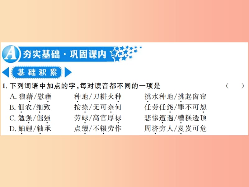 （河南专用）2019年八年级语文上册 第2单元 6 回忆我的母亲习题课件 新人教版.ppt_第2页