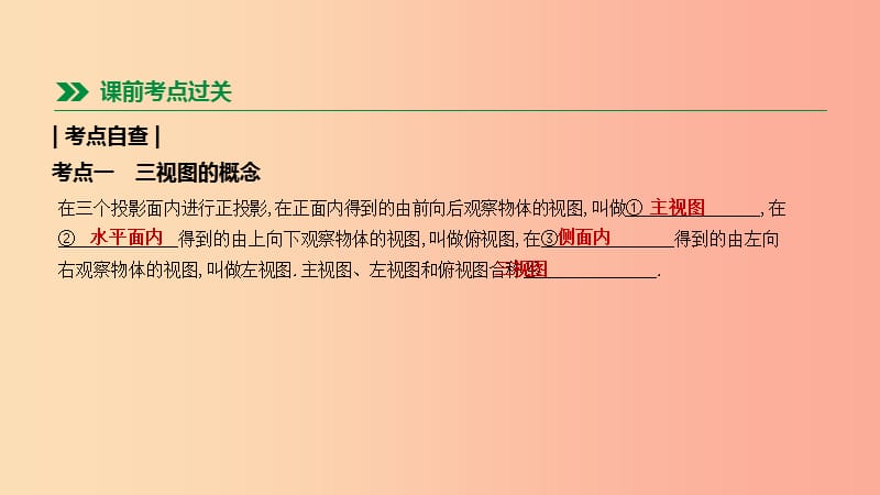 福建省2019年中考数学总复习第七单元视图与变换第37课时投影与三视图几何体的表面展开图尺规作图课件.ppt_第2页