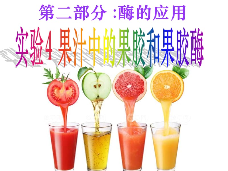 实验4：果汁中的果胶和果胶酶.ppt_第1页