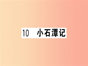 （安徽專版）2019春八年級(jí)語(yǔ)文下冊(cè) 第三單元 10 小石潭記習(xí)題課件 新人教版.ppt