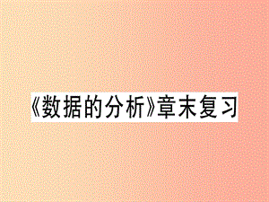 （廣東專版）八年級數(shù)學上冊 第六章《數(shù)據(jù)的分析》章末復習習題講評課件（新版）北師大版.ppt