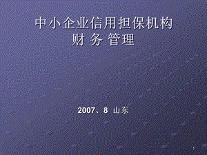 中小企業(yè)信用擔(dān)保機(jī)構(gòu)財(cái)務(wù)管理.ppt