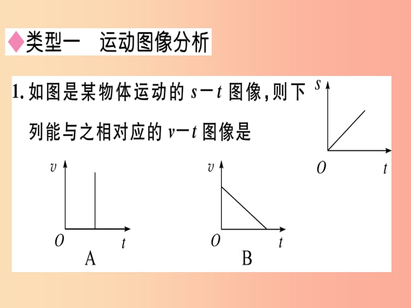 （贵州专版）2019年八年级物理上册 专题一 简单运动图像的认识与计算习题课件 新人教版.ppt_第2页