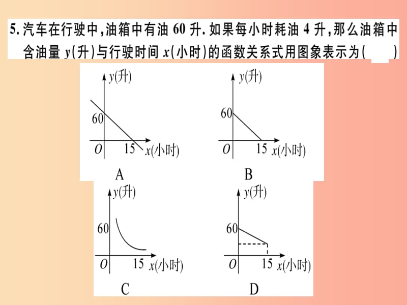 2019春八年级数学下册 第十九章《一次函数》检测卷习题课件 新人教版.ppt_第3页