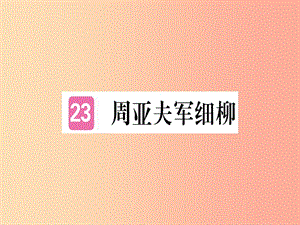 （河南專用）八年級語文上冊 第六單元 23 周亞夫軍細柳習題課件 新人教版.ppt