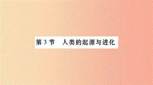 廣西省玉林市2019年八年級生物下冊 第七單元 第21章 第3節(jié) 人類的起源與進(jìn)化課件（新版）北師大版.ppt