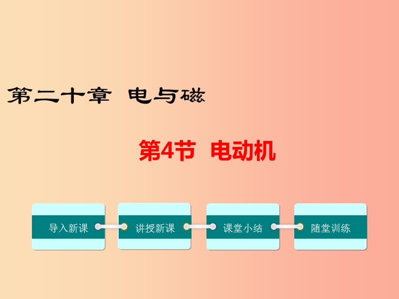 2019年春九年级物理全册 第二十章 第4节 电动机课件 新人教版.ppt_第1页