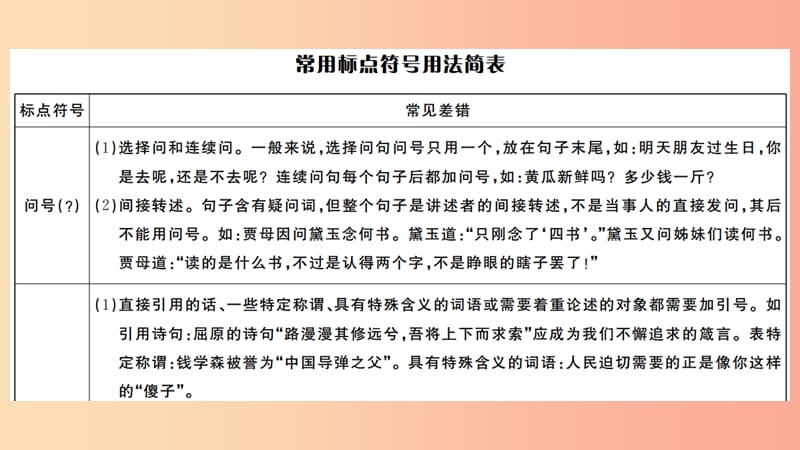 （武汉专版）2019年七年级语文上册 期末专题复习四 标点符号的辨析习题课件 新人教版.ppt_第2页