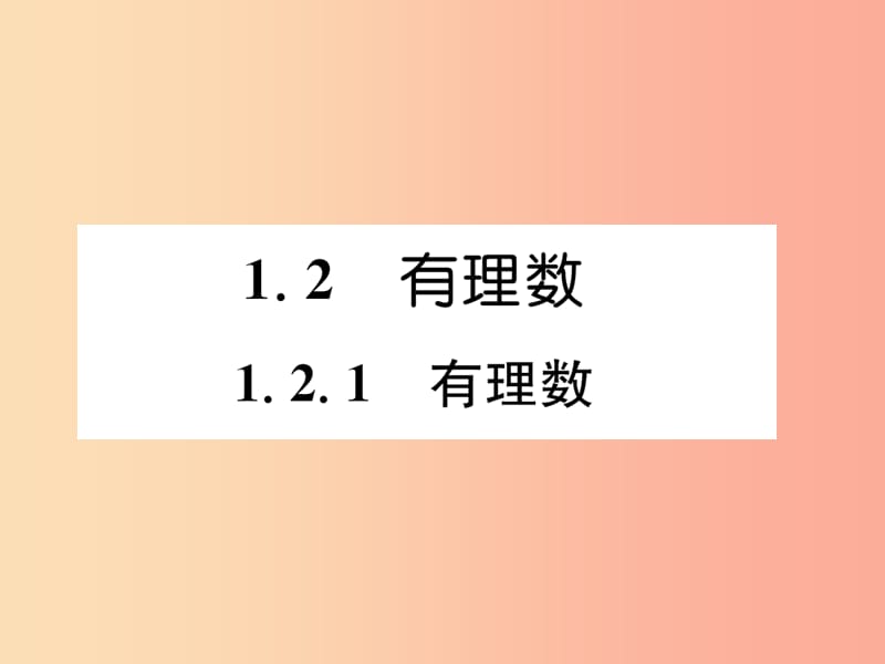 （山西专用）2019年秋七年级数学上册 第1章 有理数 1.2 有理数 1.2.1 有理数习题课件 新人教版.ppt_第1页