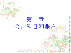 會計基礎-第二章會計科目和賬戶.ppt