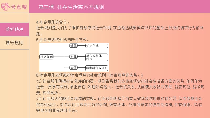 安徽省2019年中考道德与法治总复习八上第二单元遵守社会规则含最新预测题课件.ppt_第2页